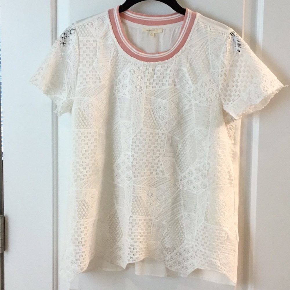 White cutout shirt